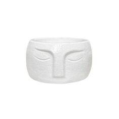 Кашпо Лицо Cute белое - фото