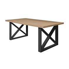 Столик журнальний Метал-Дизайн Люксор міні 110*60 см дуб античний/чорний - фото