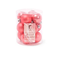 Набор елочных шаров пластиковых клубника BonaDi 147-701 12 шт 4 см - фото