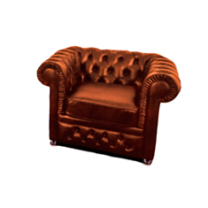 Кресло Chesterfield оранжевое - фото