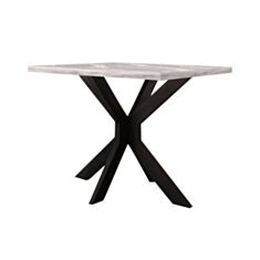 Стол обеденный Металл-Дизайн Кросс 115*75 см аляска/черный - фото