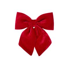 Декор новорічний Бант з оксамиту BonaDi 821-272 16 см червоний - фото