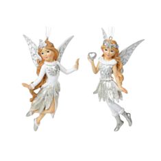 Игрушка на елку фея БД 707-385 12см 2 дизайна шампань - фото