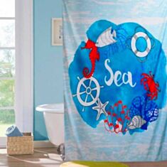 Шторка для душа Artex КМ 10096 Морская 180*200 - фото