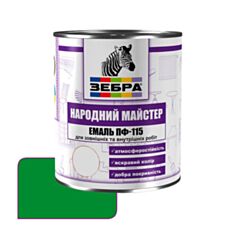 Емаль Zebra Народний Майстер ПФ-115 534 зелений горошок 0,25 кг - фото