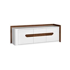 Тумба під телевізор Urano UMBT137RB 3D дуб шляхетний/білий глянець права - фото