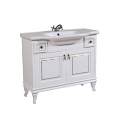 Тумба Aqua Rodos Беатриче Нью Классик патина золото 100см - фото