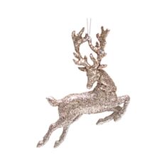 Игрушка на елку Олень BonaDi 788-302 13 см шампань - фото
