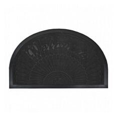 Коврик Мой Дом TZR09471/B полукруг с кромкой и узором 45*75 см черный - фото