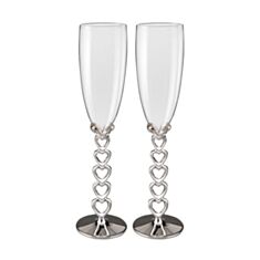 Свадебные бокалы "Сердечки" 009G - фото