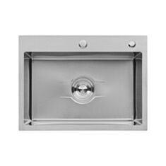 Кухонная мойка Kroner Derby Handmade KRP PVD Brush-5843HM интегрированная 58*43 см - фото