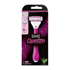 Бритва Wilkinson Sword Quattro For Woman Gift Box 1+1 шт - фото