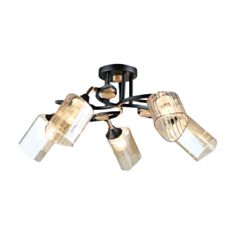 Люстра Svet SR-N5076/5 BK+WOOD - фото