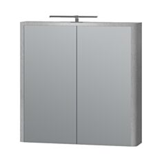 Зеркальный шкаф Ювента Livorno LvrMC-70 70*70 см серая - фото