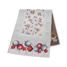 Наперон гобеленовый Limaso RUNNER904-37 Цветочное Рождество 37*100 см - фото