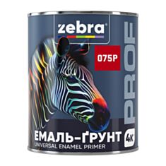Емаль-ґрунт Zebra PROF 1175 075P червона 0,8 кг - фото