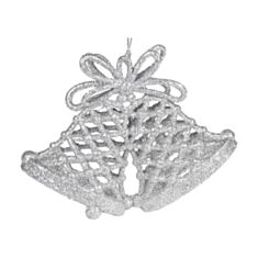 Игрушка на елку Колокольчики BonaDi 788-940 11 см серебро - фото