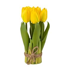 Декоративный букет тюльпанов Elisey 8931-003 19 см желтый - фото