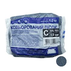 Пісок кварцевий Aura C 0,6-1,0 мм 7023 сірий бетон 1 кг - фото