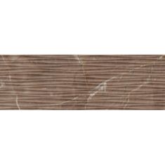 Плитка для стін Casa Ceramica Etania coffee waves 25*75 см кавова - фото