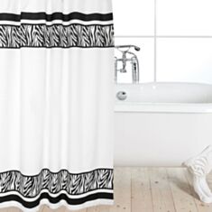 Шторка для ванни Vonaldi Zebra 200*180 чорна - фото