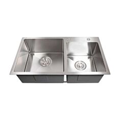 Кухонная мойка Platinum Handmade круглый сифон 78*43 см - фото