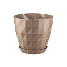 Горщик Serinova Kristal №4 401214KRT 18,8*18,8*16,8 см мокко - фото