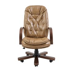 Крісло для керівників Richman Венеція вуд темно-бежеве - фото