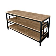 Тумба під телевізор Метал-Дизайн Квадро дуб античний/чорний - фото