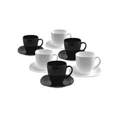 Сервіз чайний Luminarc Carine (B&W) D2371 220 мл 12 шт - фото