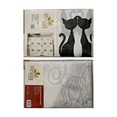 Шторка для ванны Miranda Black Cats 5980M 180*200 см - фото