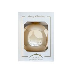 Елочная игрушка стеклянная ручной работы "Недекорированная" Orbital 6 см акрил опал - фото