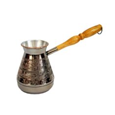 Турка мідна S&T Квіти 50083 500 мл чорний нікель - фото