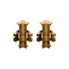 Комплект кутів внутрішніх для плінтуса ТІС ПЛЛВК-0008 дуб шервуд - фото