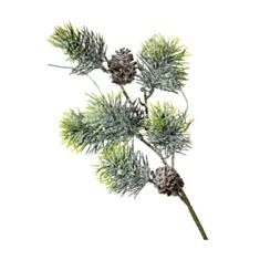 Гілочка з шишками в інеї Elisey 027NT декоративна - фото