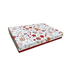 Коробка подарункова Дім Упаковки Різдвяні солодощі 180423691 32,5*21,5*3,5 см - фото