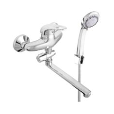 Смеситель для ванны Rubineta Star P-12/C P2CK01 с душевым комплектом - фото