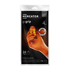 Рукавиці нітрилові Mercator GoGrip L памаранчеві 4 шт - фото