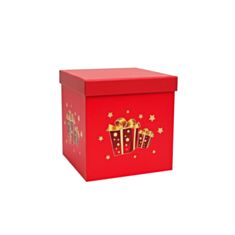 Коробка подарункова Дім Упаковки Новорічна 4110116401 8,5*8,5*8,5 см - фото