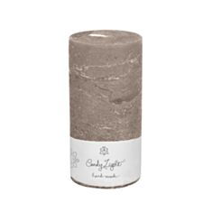 Свеча цилиндр Candy Light С05*10/1-7.5 светло-серая - фото