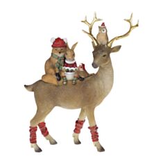 Декоративная статуэтка Лесные жители на оленях BonaDi 707-739 25 см - фото