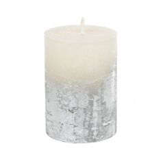 Свічка циліндр розкривається Candy Light С05*10/1-1.1-9.1 омбре срібно-біла - фото