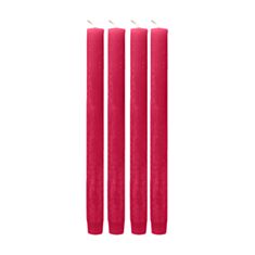 Свічка столова Candy Light С022*250/1-3.0 рубінова 4 шт - фото