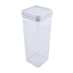 Емкость для сыпучих продуктов Алеана 2,25 л прозрачная/белая - фото