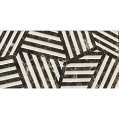 Плитка для стін Casa Ceramica Casablanca 5005-HL-3 Decor Geometry Dark 30*60 см коричнева - фото