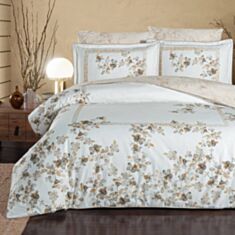 Комплект постільної білизни La Romano Premium Satin Lina Beige 200*220 см - фото