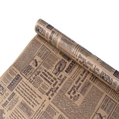 Бумага упаковочная крафтовая President Decor CR-002-2 Газета NEW - фото