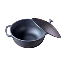 Казан чугунный Maysternya Т401С1 чугунной крышкой 2 л - фото