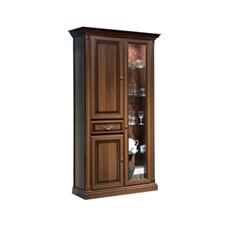 Шкаф с витриной Набукко new орех - фото