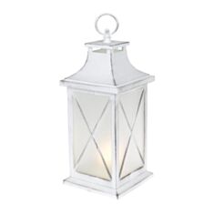 Декоративний ліхтар BonaDi 882-119 LED 32 см білий з патиною - фото